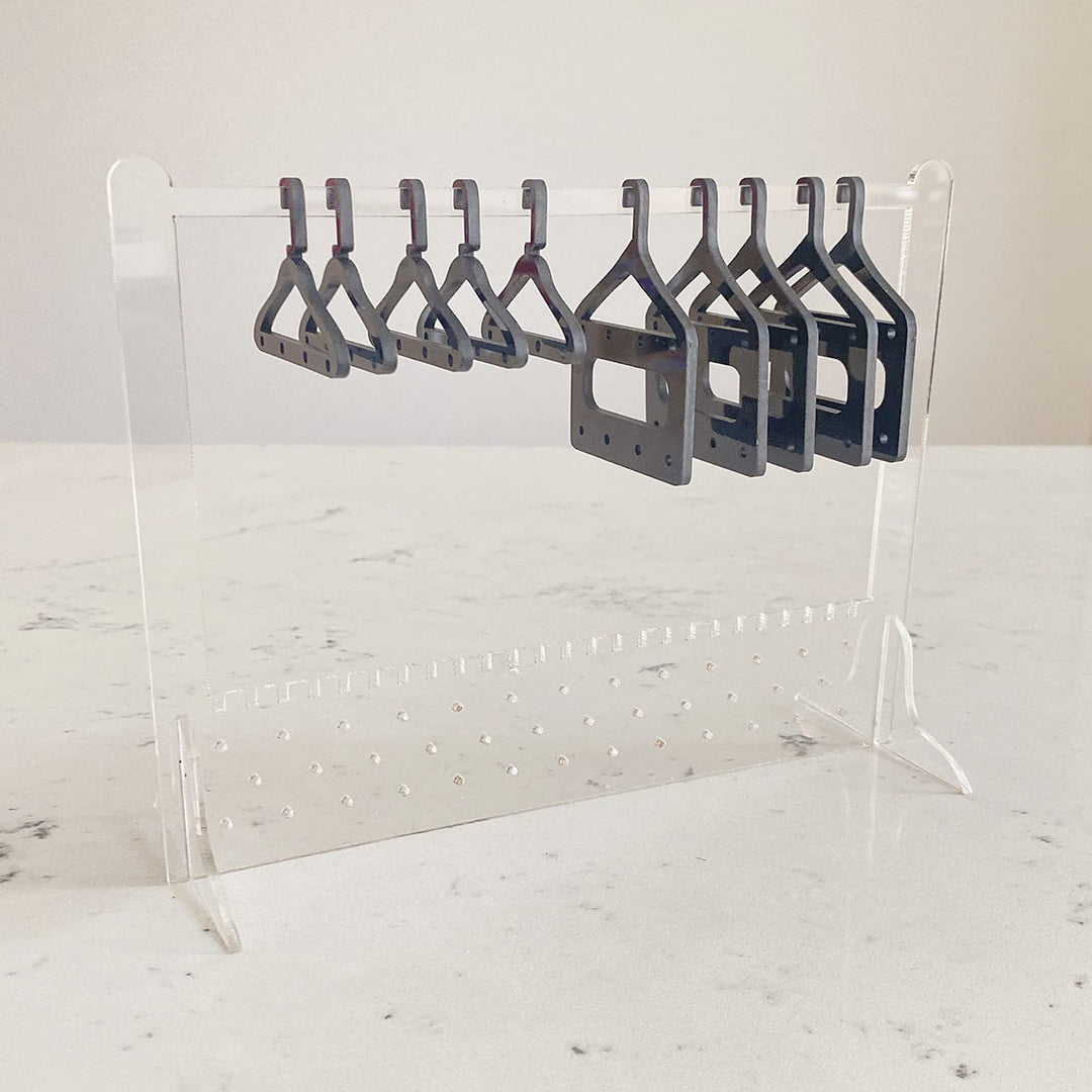 Cute Earring Rack Holder Coat Hangers Stand Unique Earring Closet Acrylic Earring Display Stand Earrings Organizer Ear Stud Holder (rainbow Iridescent)