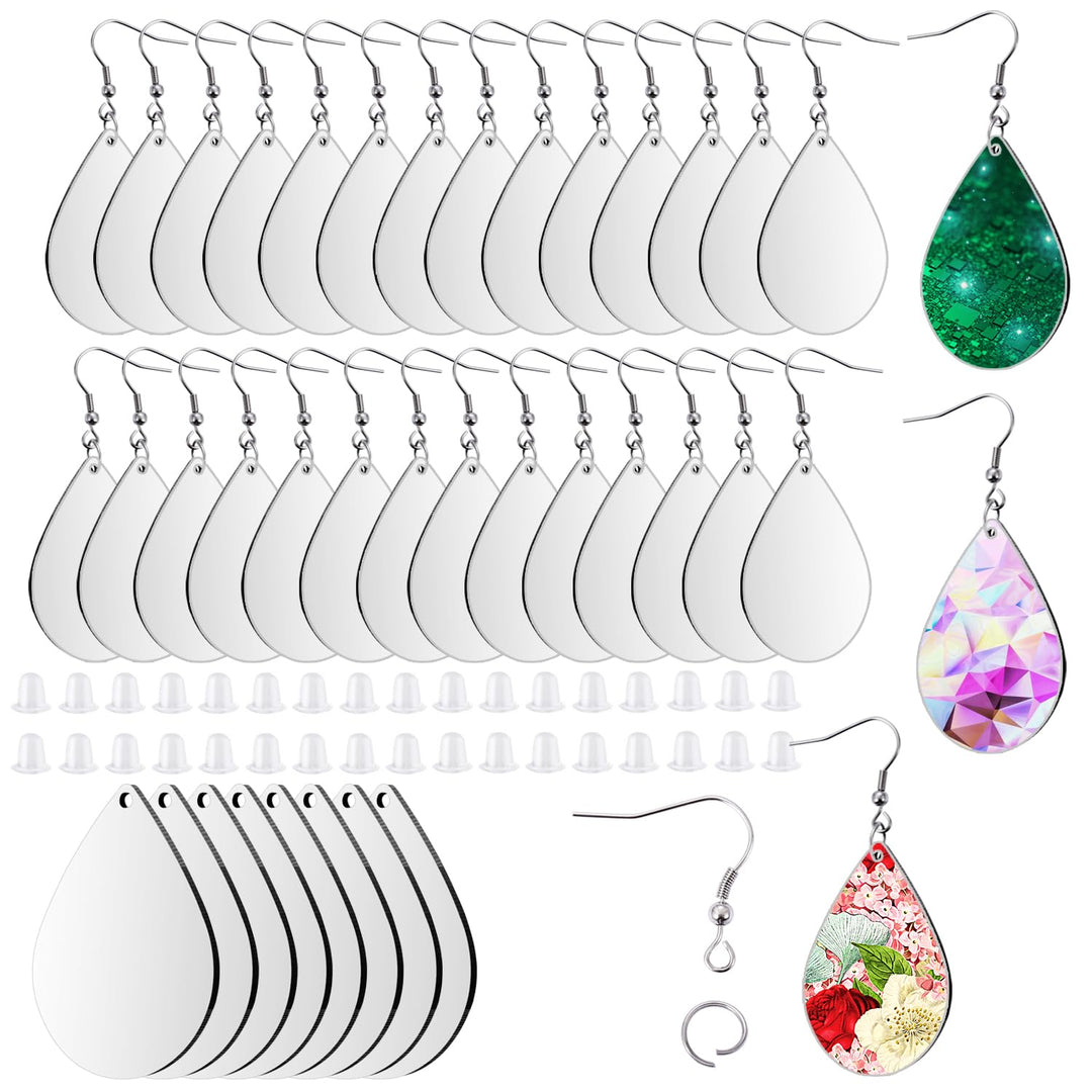 60 Pcs Sublimation Blanks Products, Sublimation Earring