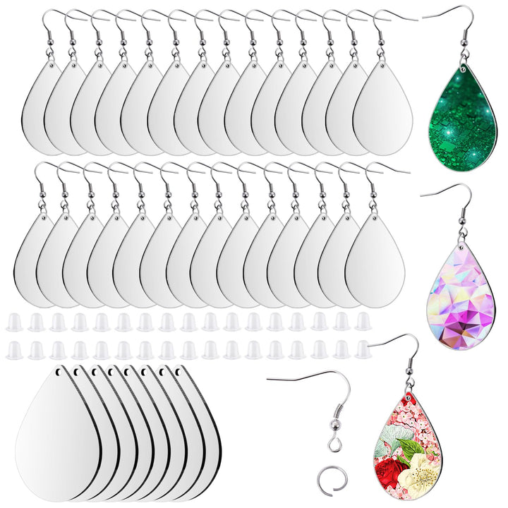 60 Pcs Sublimation Blanks Products, Sublimation Earring