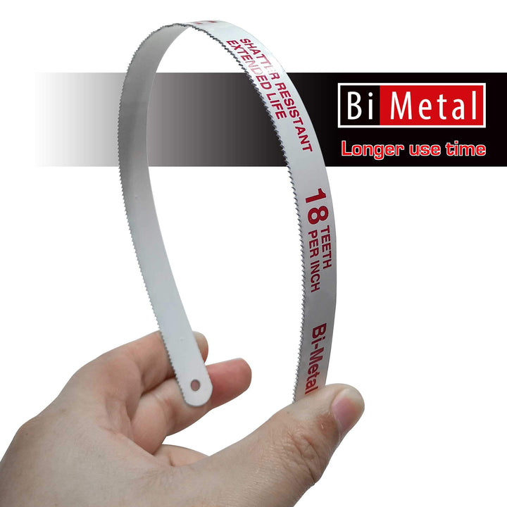 10 Hacksaw Blades Replacement Bi-Metal(10 Pack) 18 TPI High Speed Steel Grounded Teeth HT0119-CT