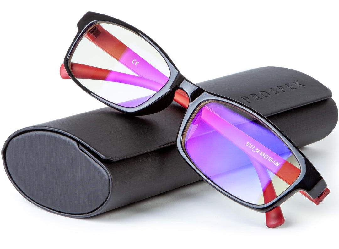 PROSPEK Blue Light Reading Glasses for Men and Women, Computer Reading Glasses 2.00 with Blue Light Protection and Clear Lens, Anti Eyestrain Glasses