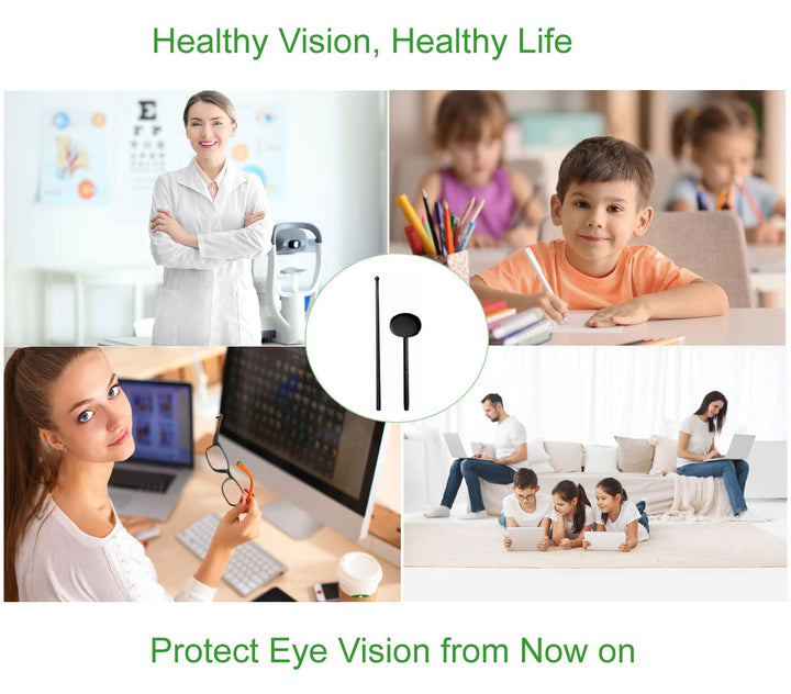 Handheld Eye Occluder with Hand Pointer for Vision Test, Portable Premium Ophthalmic Eye Exam Tool for Ophthalmologists Orthoptists and Optometrists (1pc Eye Occluder and 1pc Pointer)