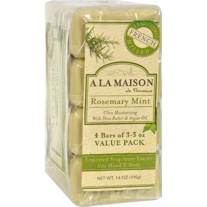 Bar Soap Value Pack, Rosemary Mint 4 CT by A La Maison