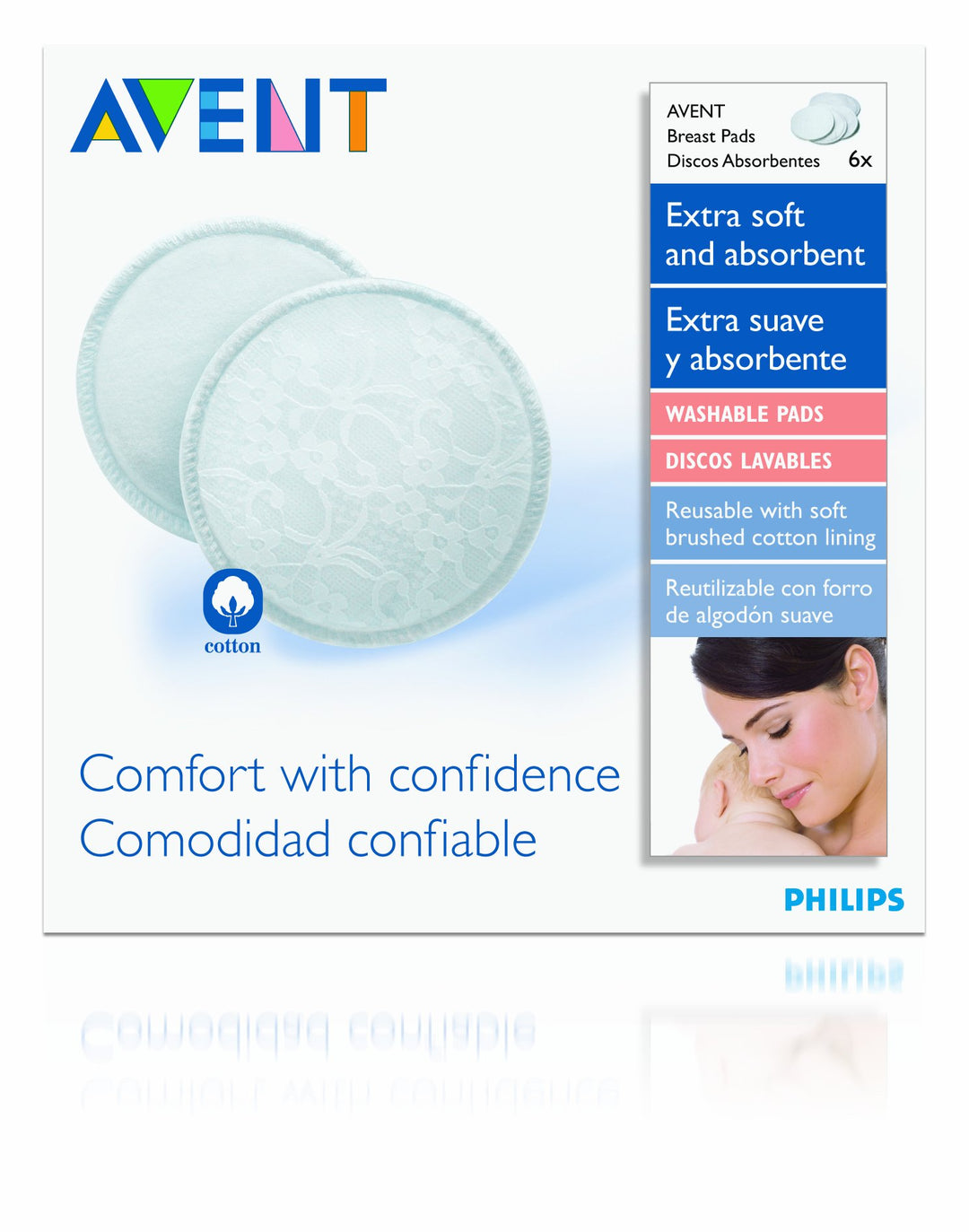 Philips AVENT Washable Nursing Pads, 6-Count