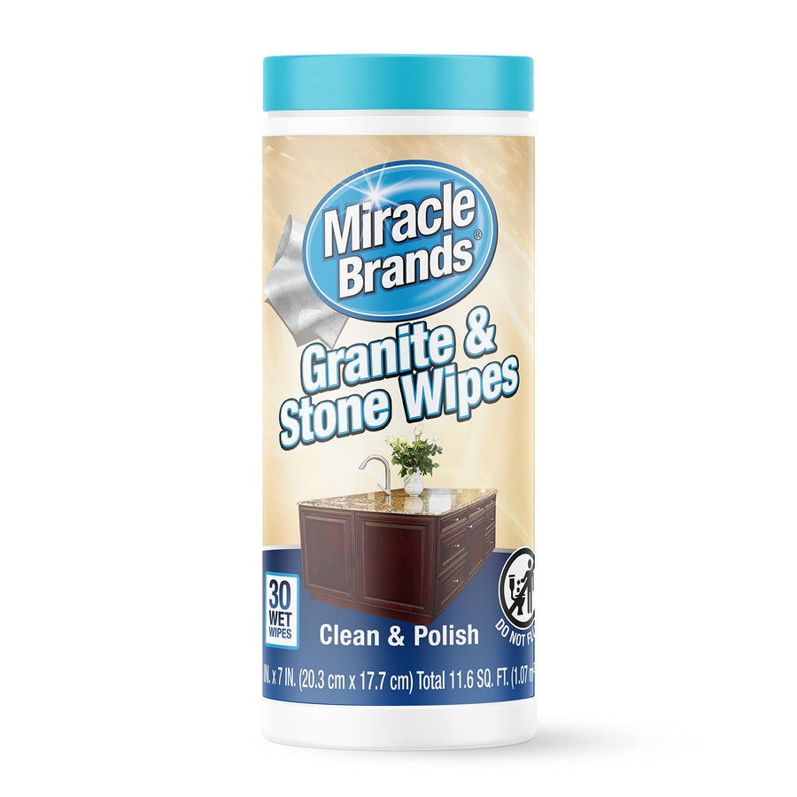 MiracleWipes for Granite & Stone, Clean, Protect, P