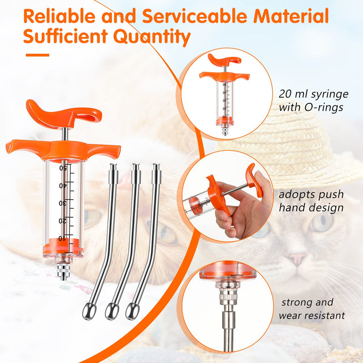 50 ml Goat Drench Syringe with 3 Drench Nozzle Adjustab