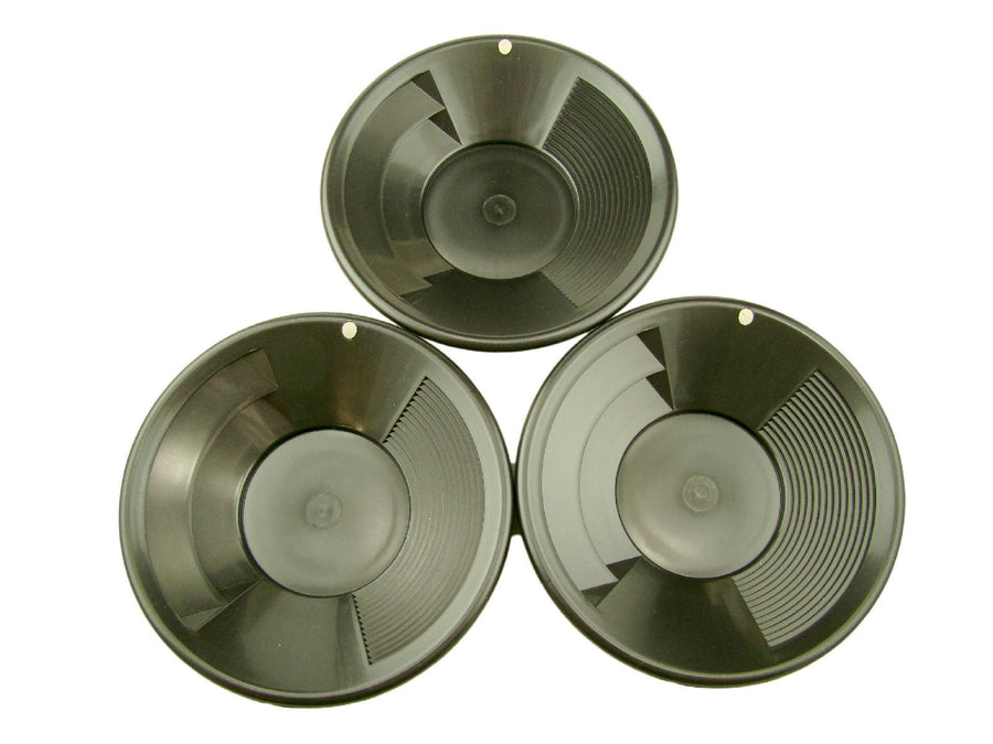 3x8 Black Mining-Prospecting Lot of 3 Pans