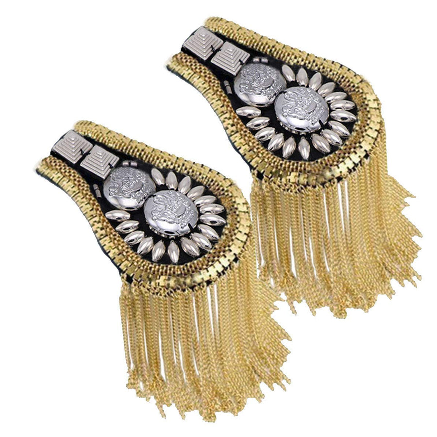 Blazer Shoulder Epaulets Tassel Chain Metal Epaulettes 