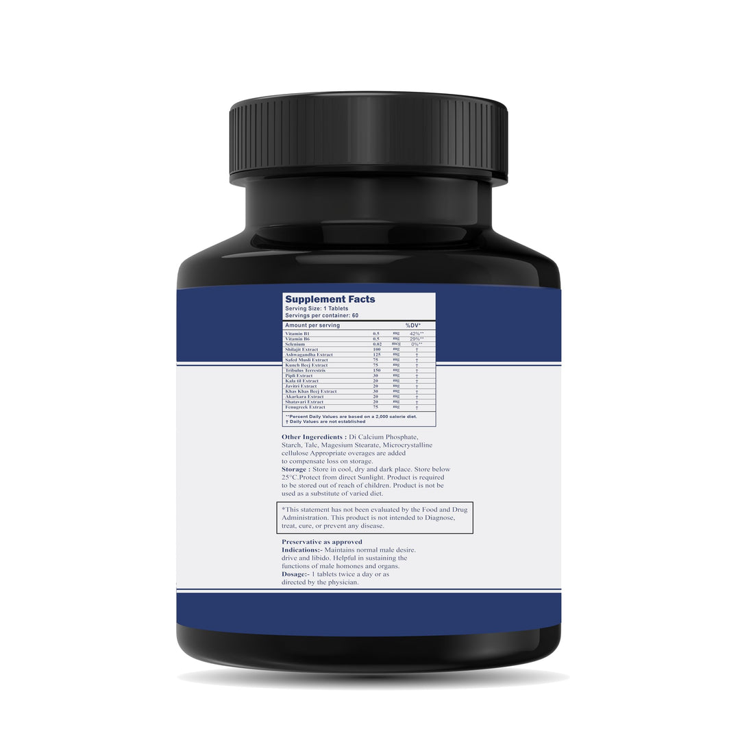 PURITEO Strenthman Tablet | 100% Vegetarian Formulation