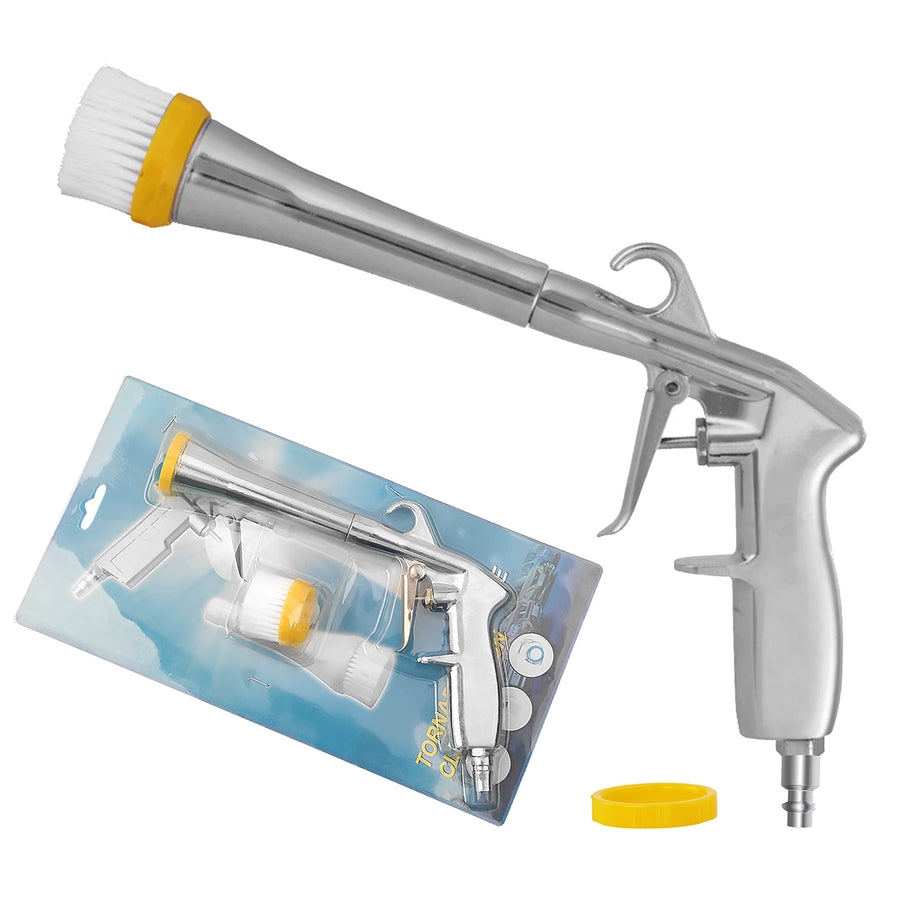 Car Cleaning Gun High Pressure Air Blow Gun Interior Car Cleaning Kit Interior Detailing Kit Air Duster Blower Gun Car Duster Air Compressor Needed High Pressure Car Cleaning Tools (Silver)