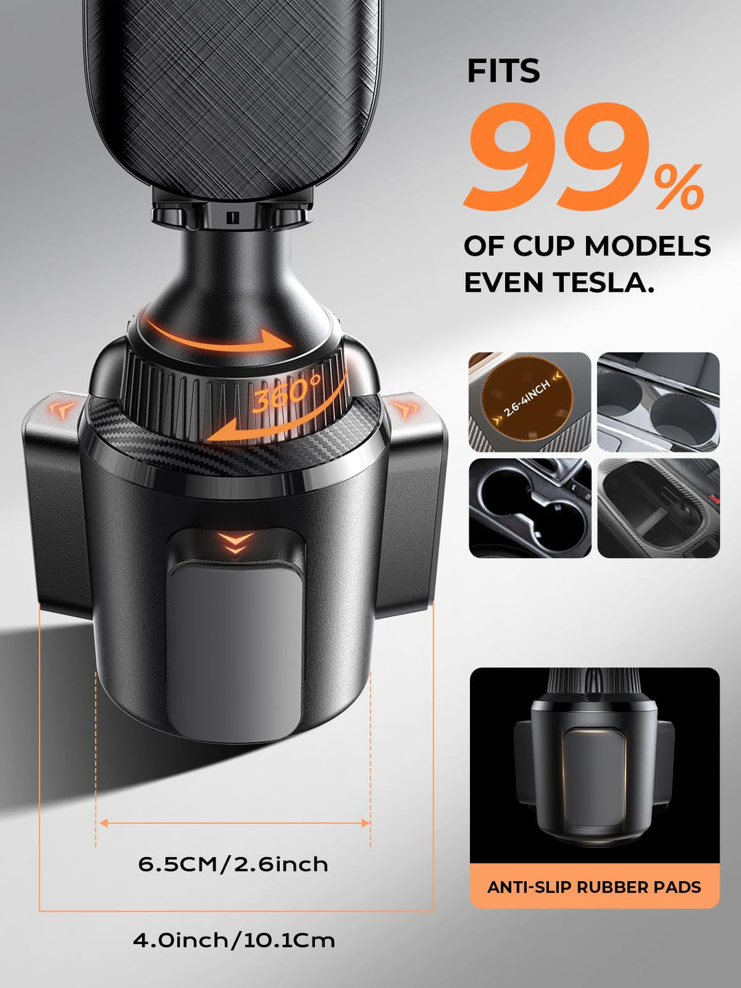 Cup Holder Phone Holder No Shaking Cup Phone Holder for Car Mount Rock Solid Car Phone Holder, Trucks, SUVs, Compatible with iPhone 16 15 14 13 Plus Pro Max Samsung S24 All 4-7&#39;&#39; Phone