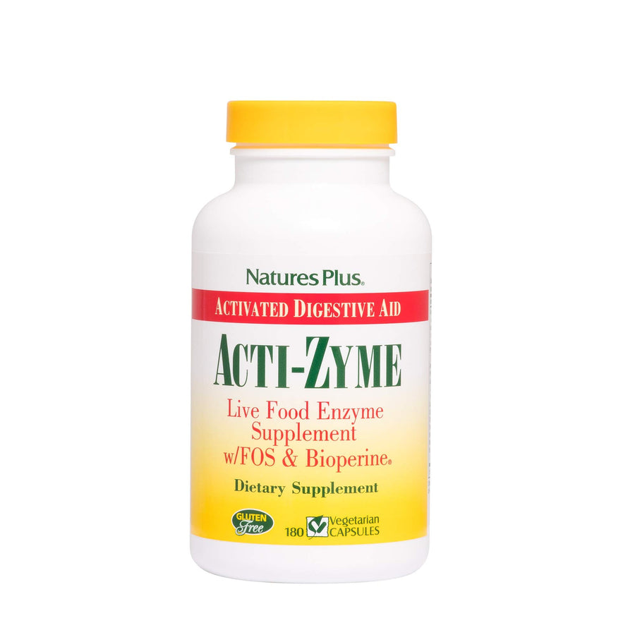Natures Plus ActiZyme - 180 Vegetarian Capsules - Gut H
