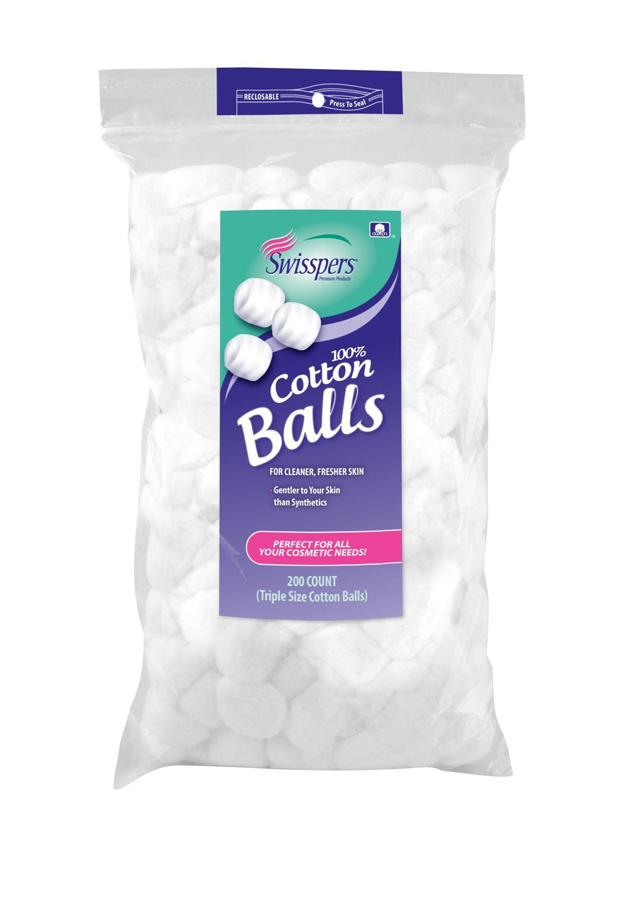 Multi Care Cotton Balls, Triple Size, 200 Count, 4.75-Ounce (Pack of 24)