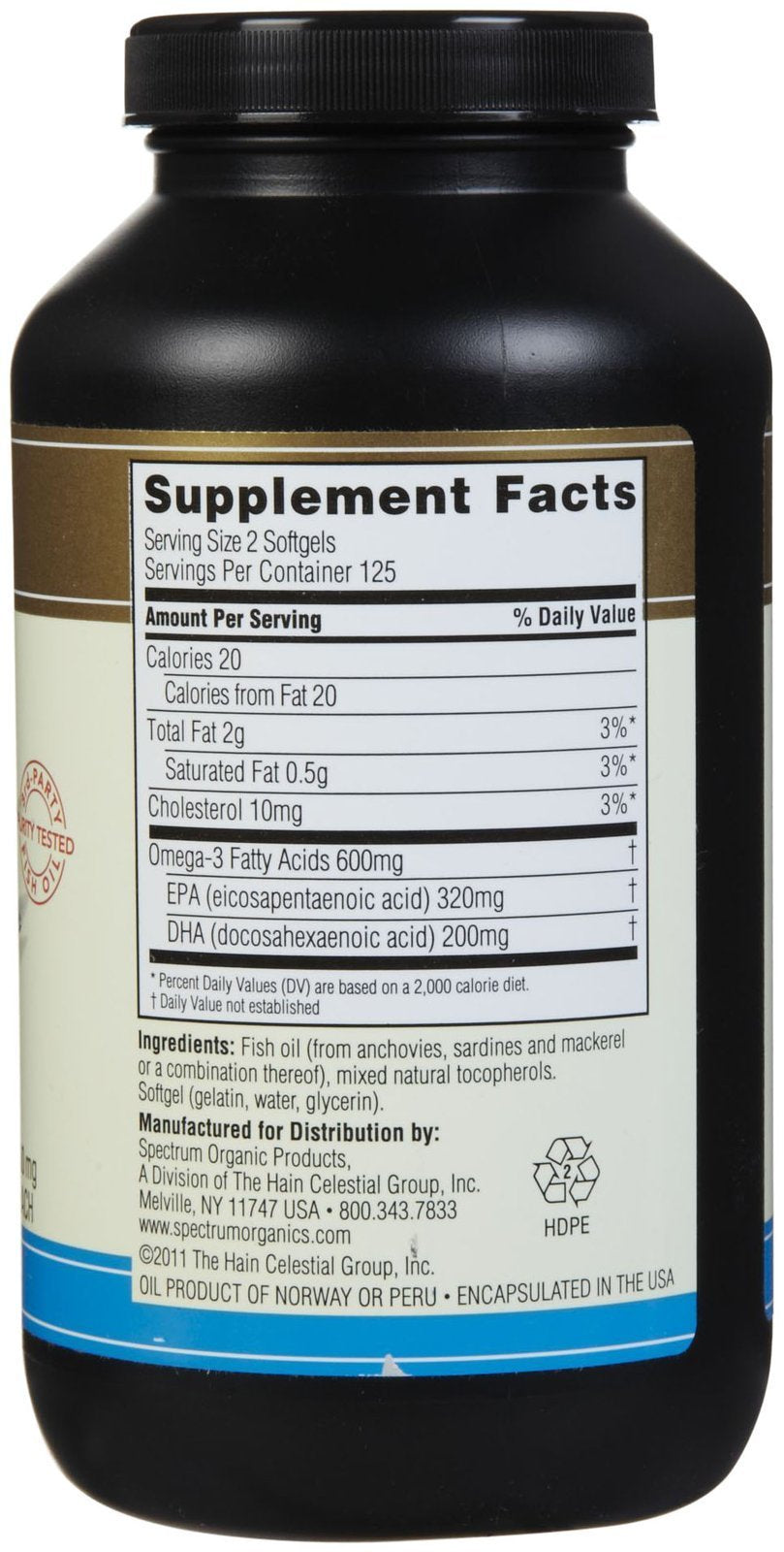 Essentials - Fish Oil, 250 Softgels