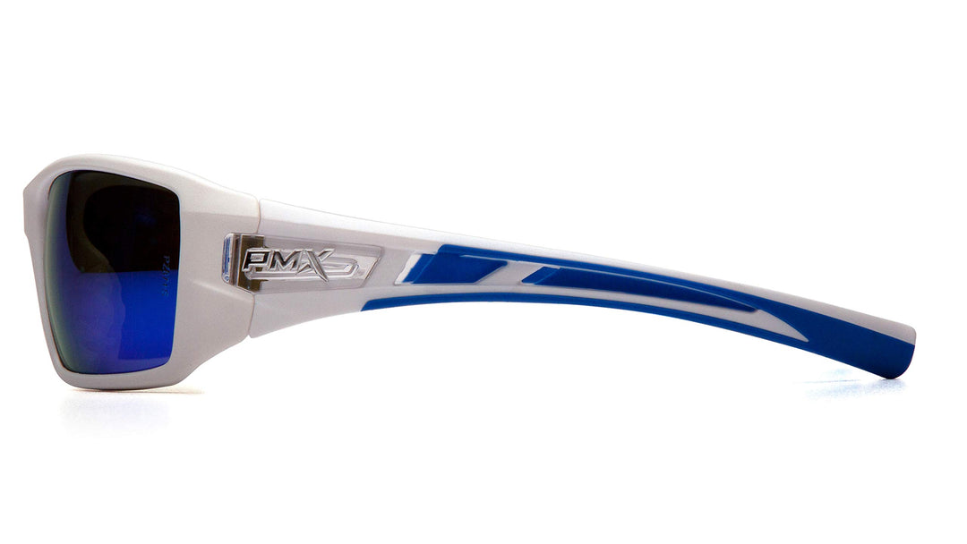 Pyramex Safety Velar Safety Glasses, White-Blue Frame/I