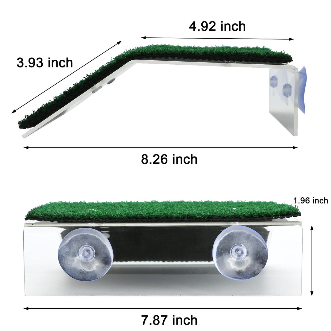 Turtle Basking Resting Platform, Floating Turtle Dock Fish Tank Aquarium Tortoise Terrace Platform with 2Pcs Suction Cups for Aquarium Large Tortoise Resting