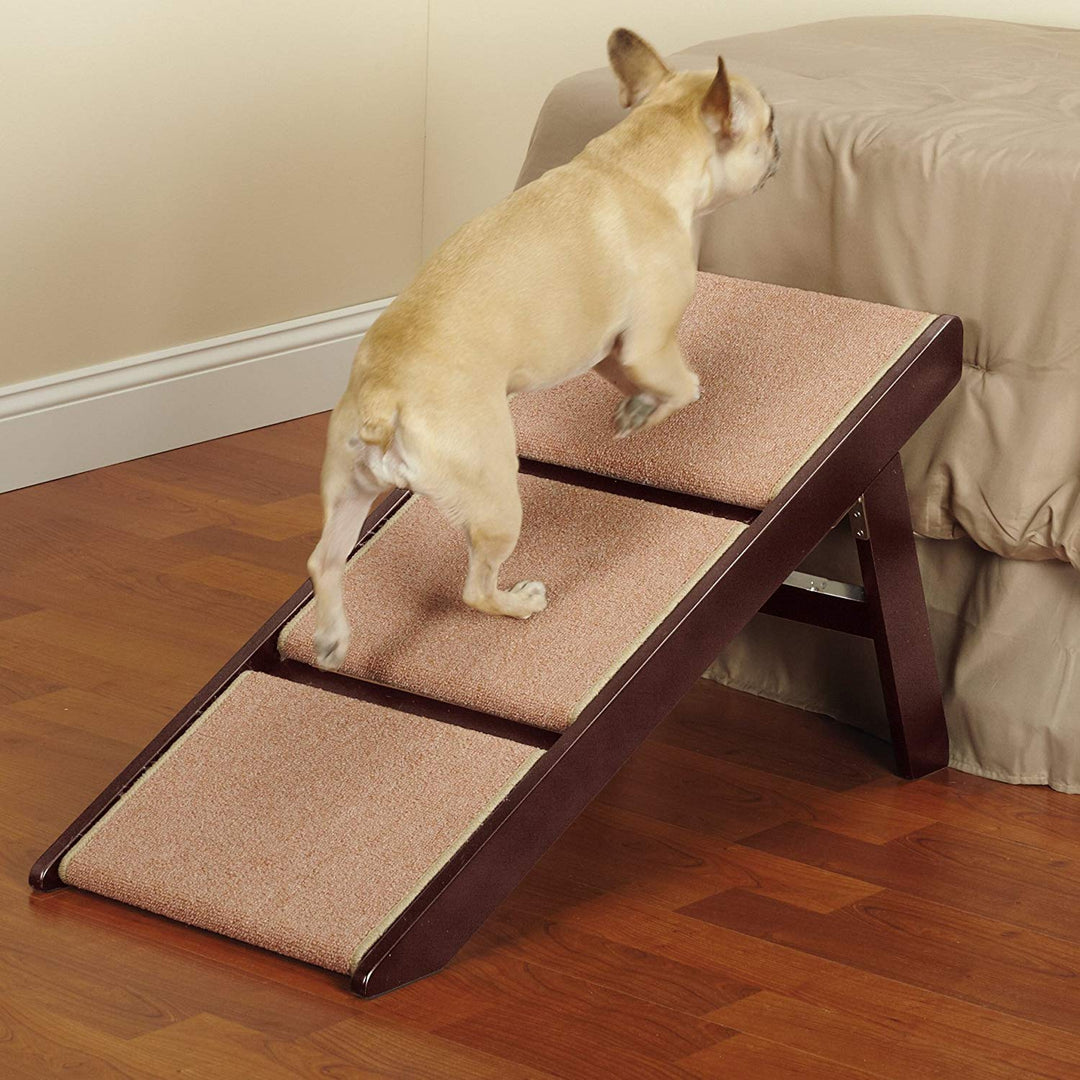 Pine Frame Dog RampSteps, 3 Step,Brown