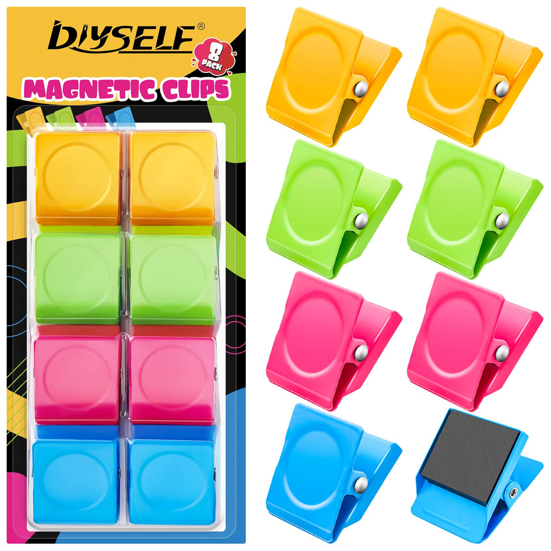 4Pack Magnetic Clips Refrigerator Whiteboard Wall Fridge Magnetic Memo Note Clips Magnets Metal Clip