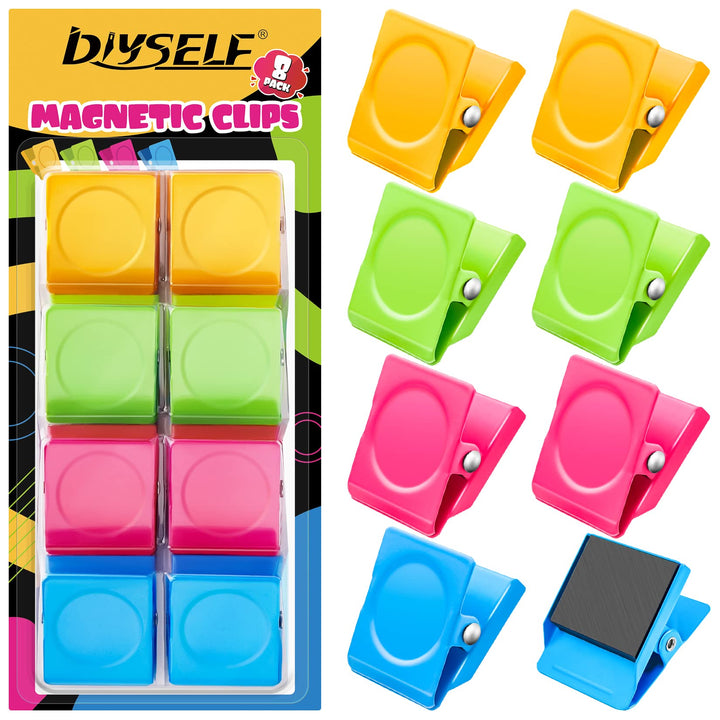 4Pack Magnetic Clips Refrigerator Whiteboard Wall Fridge Magnetic Memo Note Clips Magnets Metal Clip