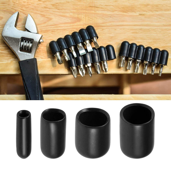 40 Pcs Rubber End Caps PVC Black Bolt Screw Thread Protector Safety Cover 3MM 6MM 9MM 12MM