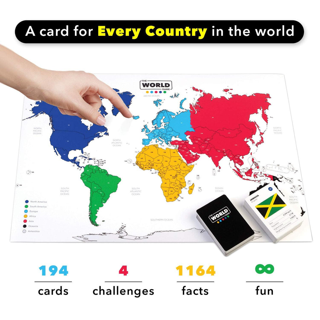 - Geography Card Game - Educational Games for Kids, Family and Adults - Cool Learning Gift Idea for Teenage Boys &amp; Girls 8-12 with Map