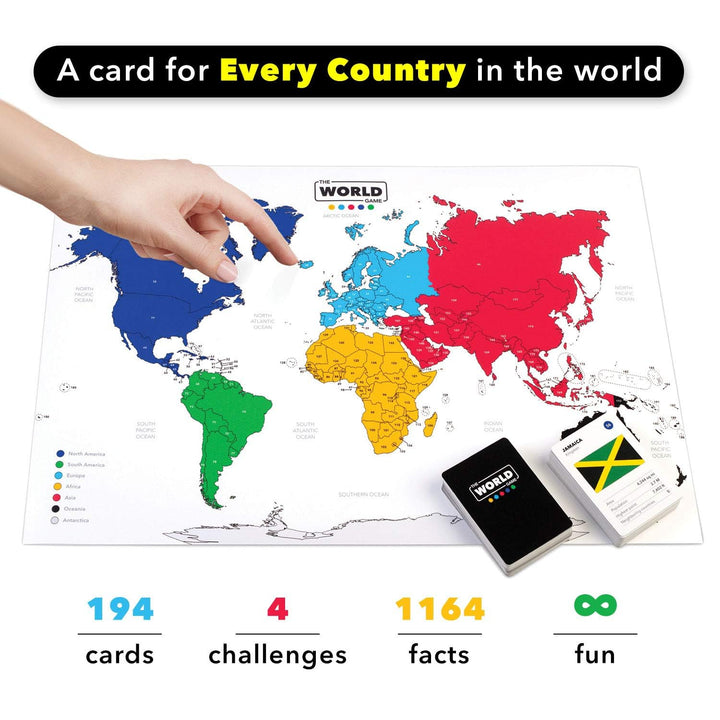 - Geography Card Game - Educational Games for Kids, Family and Adults - Cool Learning Gift Idea for Teenage Boys &amp; Girls 8-12 with Map