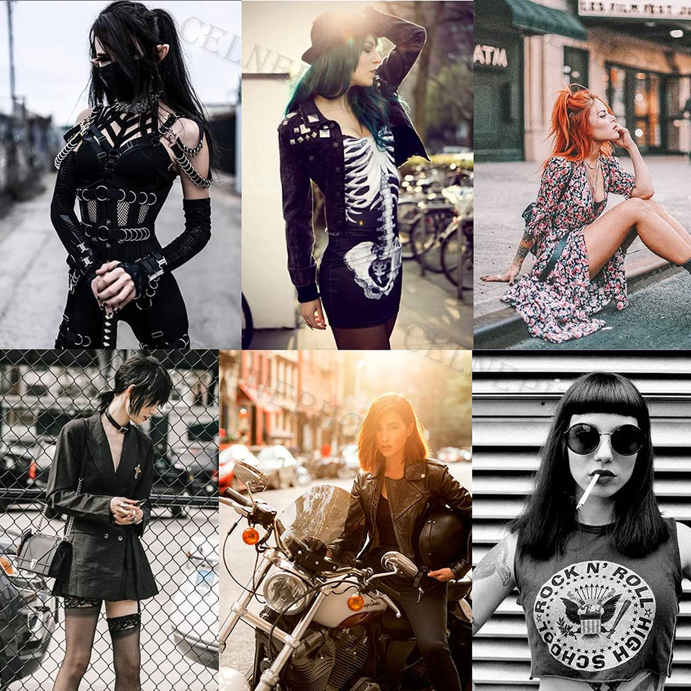 Womens Chunky Platform Knee High Boots High Heel Round-Toe Zip Punk Goth Mid Calf Combat Boots For Women