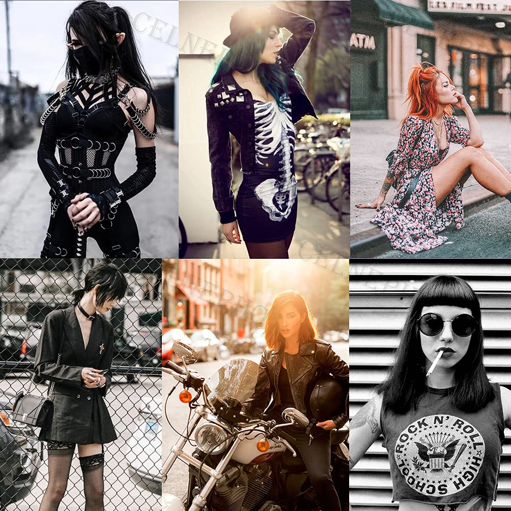 Womens Chunky Platform Knee High Boots High Heel Round-Toe Zip Punk Goth Mid Calf Combat Boots For Women