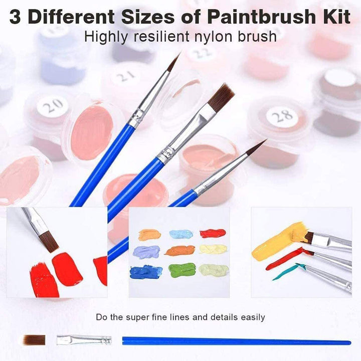 Paint by Numbers for Adults Beginner Kids,DIY Adult Paint by Number Kits on Canvas No Framed,Flowers and Hummingbird Acrylic Painting with 3 Brushes Easy Crafts Hobby for Women Oil Painting Kit