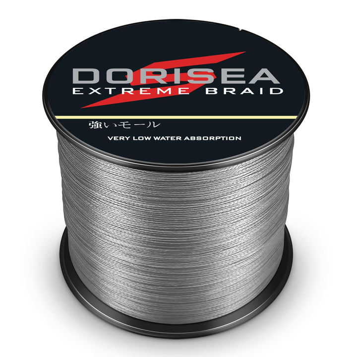 Extreme Braid 100% Pe Grey Braided Fishing Line 109Yards-2187Yards 6-550Lb Test Fishing Wire Fishing String-Abrasion Resistant Incredible Superline (300m/328Yards 80lb/0.48mm)