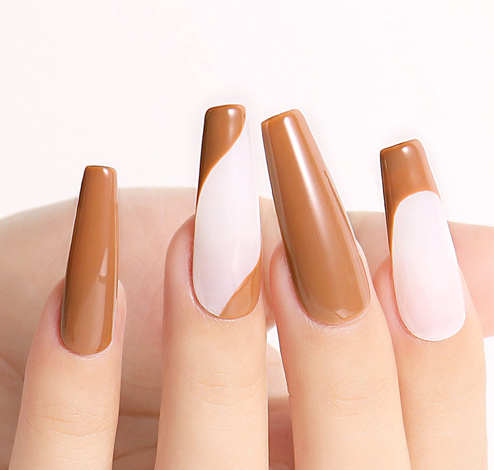 Soak Off U V LED Nude Brown Gel Nail Polish Color, Nudes Neutral Color Gel Kit for Halloween Nail Art Gifts for Women Mother Gift Set Of 12pcs X 8ml - Kit Set 1