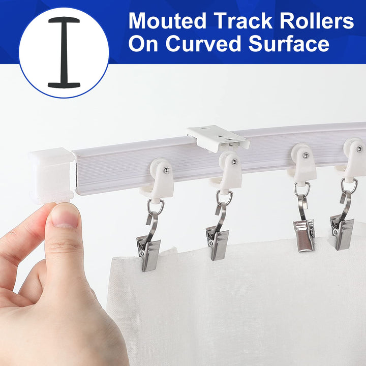 Flexible Bendable Ceiling Curtain Track, Curved Ceiling Track for Curtains, Room Divider Ceiling Track Rail System (3 Meters)