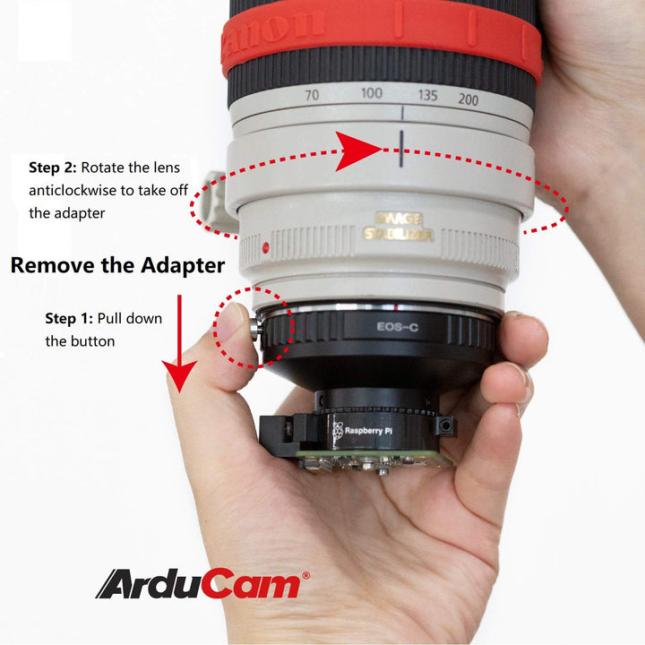 Arducam for Canon EOS Lens to C-Mount Lens Adapter, Com