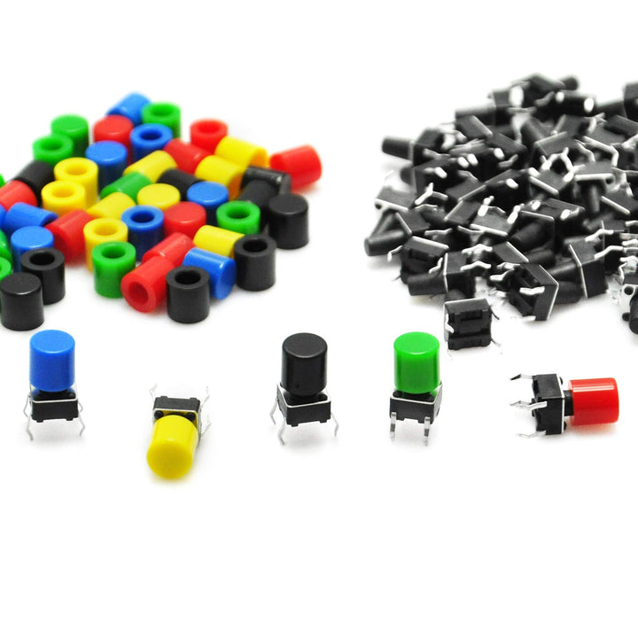 Gikfun 50Pcs 6x6x9mm Tact Tactile Push Button Momentary