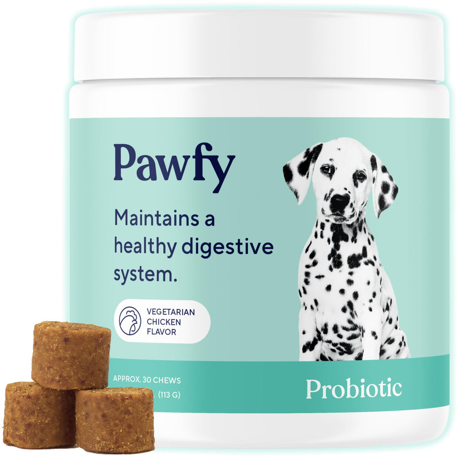 Probiotics for Dogs | Supports Digestive Health, Diarrhea for Small and Large Dogs | Improves Gut Health | Anti Yeast Supplements | Promotes Skin Health and Seasonal Allergies Support - 30 Chews