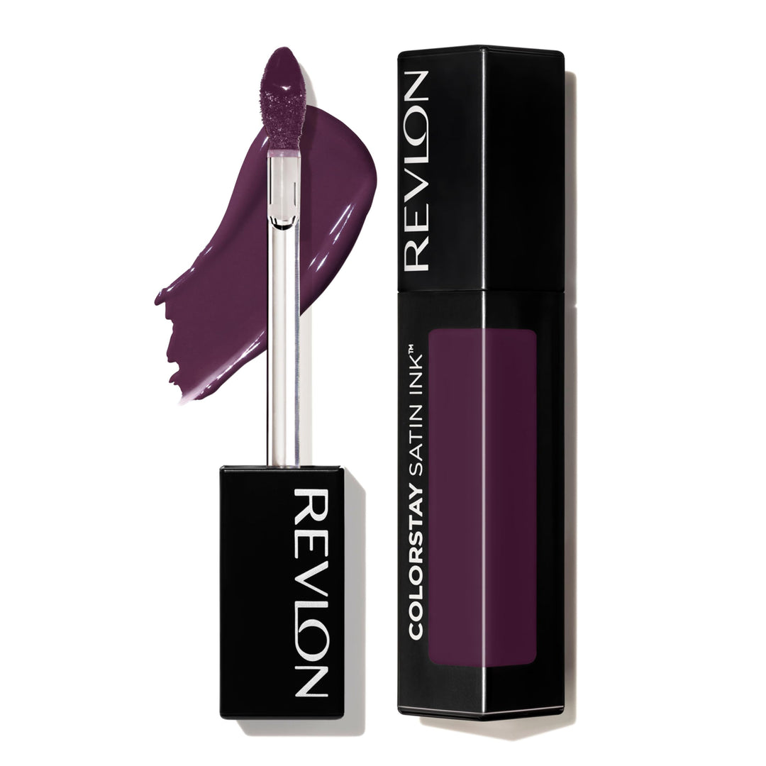 Revlon ColorStay Satin Ink Liquid Lipstick, Longwear Rich Lip Colors, Formulated with Black Currant Seed Oil, 023 Up All Night, 0.17 fl. oz.