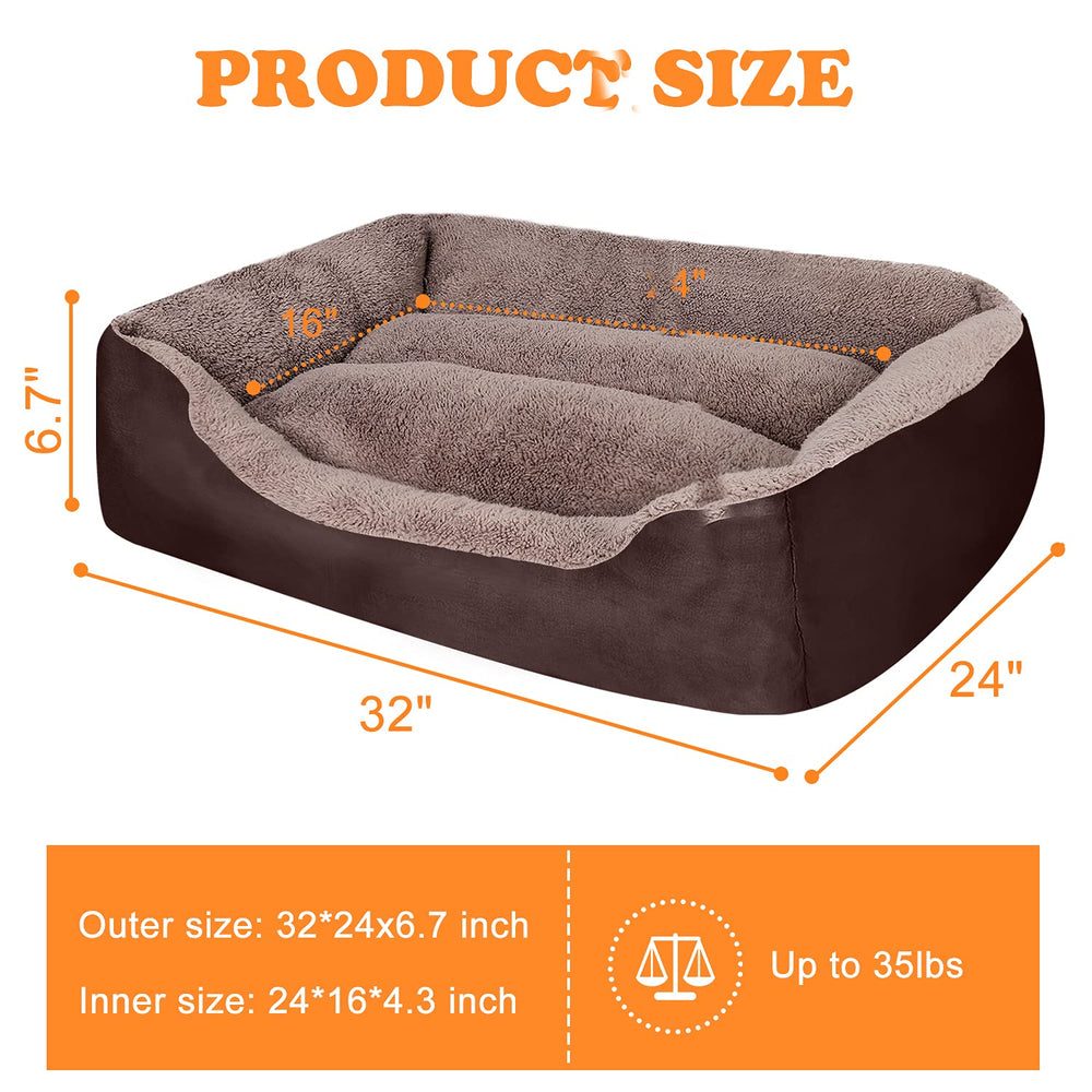 Dog Beds for Large Dogs, Rectangle Washable Comfortable and Breathable Pet Sofa Warming Orthopedic Dog Bed for Large Medium Dogs