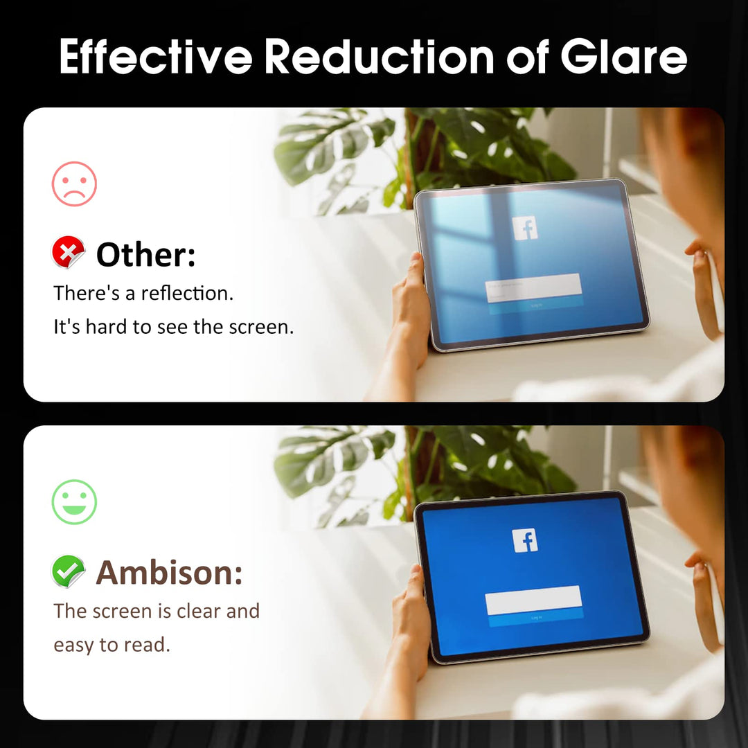 [2 Pack Matte Glass Screen Protector Compatible with iPad Pro 11 2021, Anti-Glare &amp; Fingerprints/Tempered Glass/Bubble Free