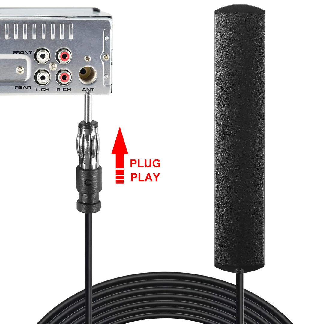 AEDIKO 2pcs Car Stereo FM Radio Antenna Hidden Windshie