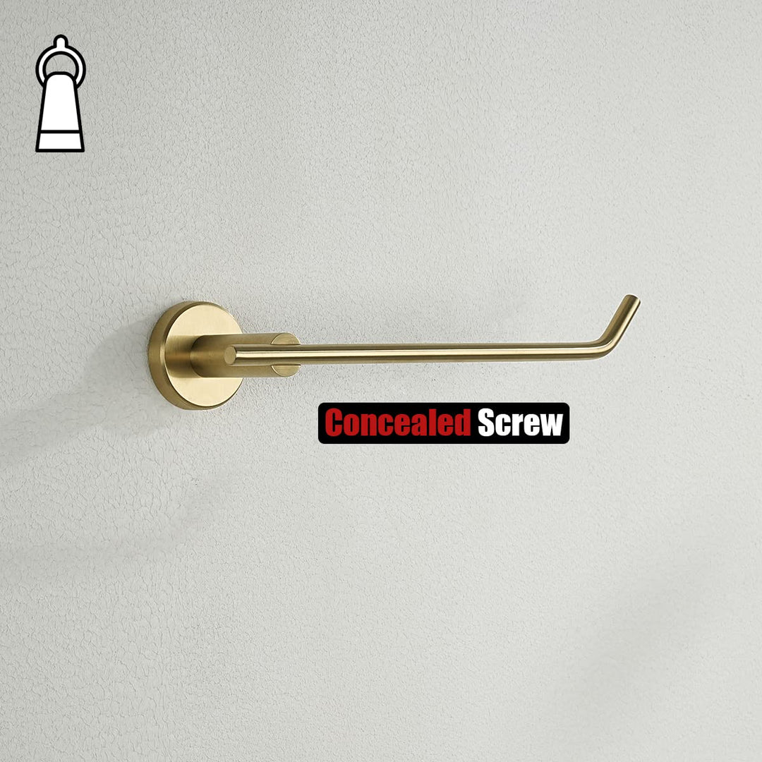 Hand Towel Bar, Brushed Gold Stainless Steel Towel Ring Holder for Bathroom, 9 Inch Wall Mount, TR100-BG