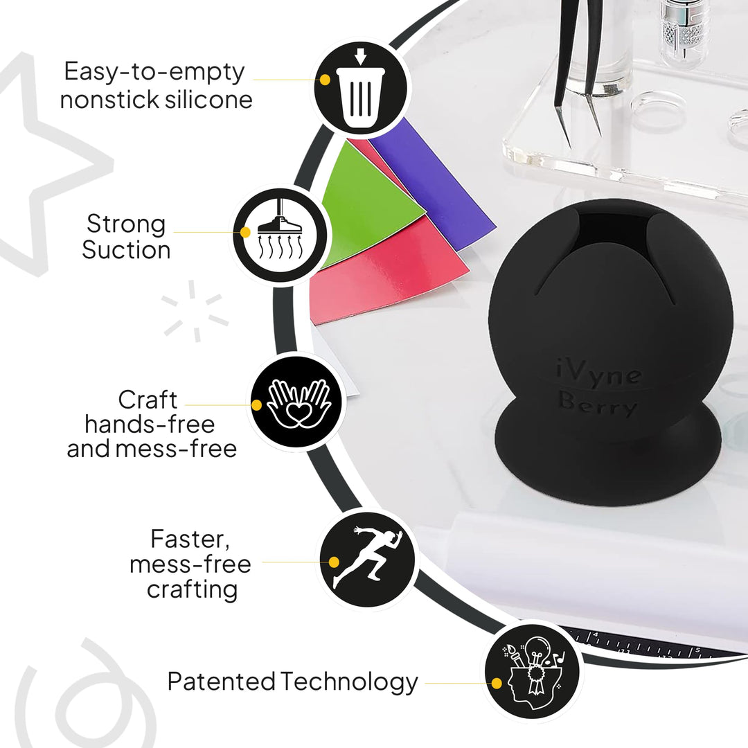 Berry Suctioned Vinyl Weeding Scrap Collector &amp; Holder for Weeding Tools for Vinyl - Red