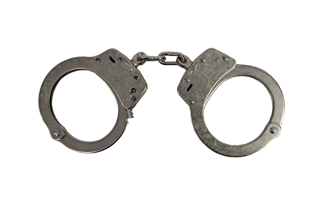 Smith &amp; Wesson M100-1 Chain Handcuffs, Nickel Plated