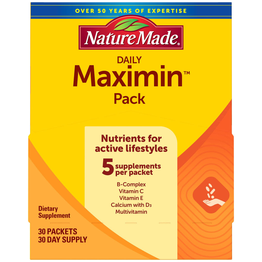 Daily Maximin Vitamin Pack, Dietary Supplement for Nutritional Support, 30 Packets, 30 Day Supply