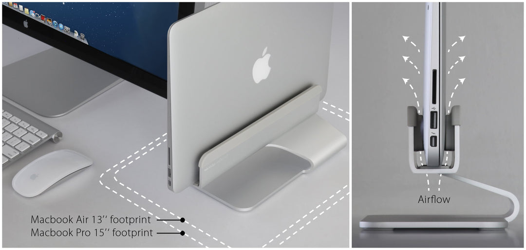 10038 mTower Vertical Laptop Stand - Space Gray