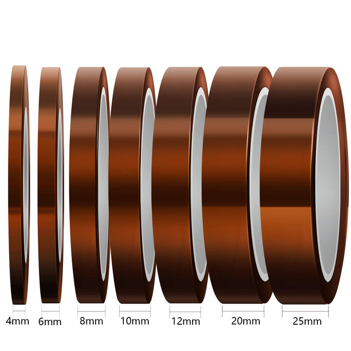 LUTER 7 Rolls Heat Resistant Ribbon High Temperature Sublimation Tape Thermal Tape for Sublimation Printing Heat Transfer and Insulation Wave Soldering Fawn