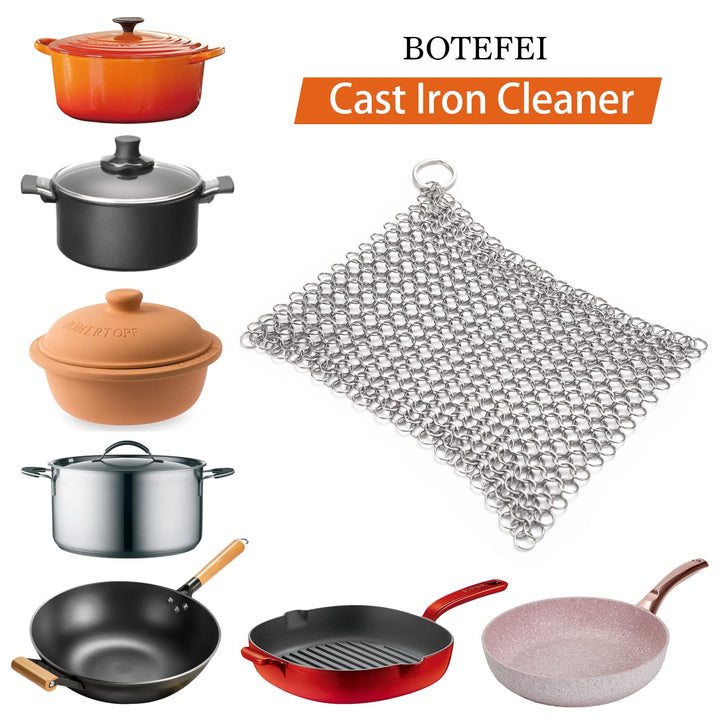 Cast Iron Cleaner 6 x 6.3 Premium 316L Stainless Steel 