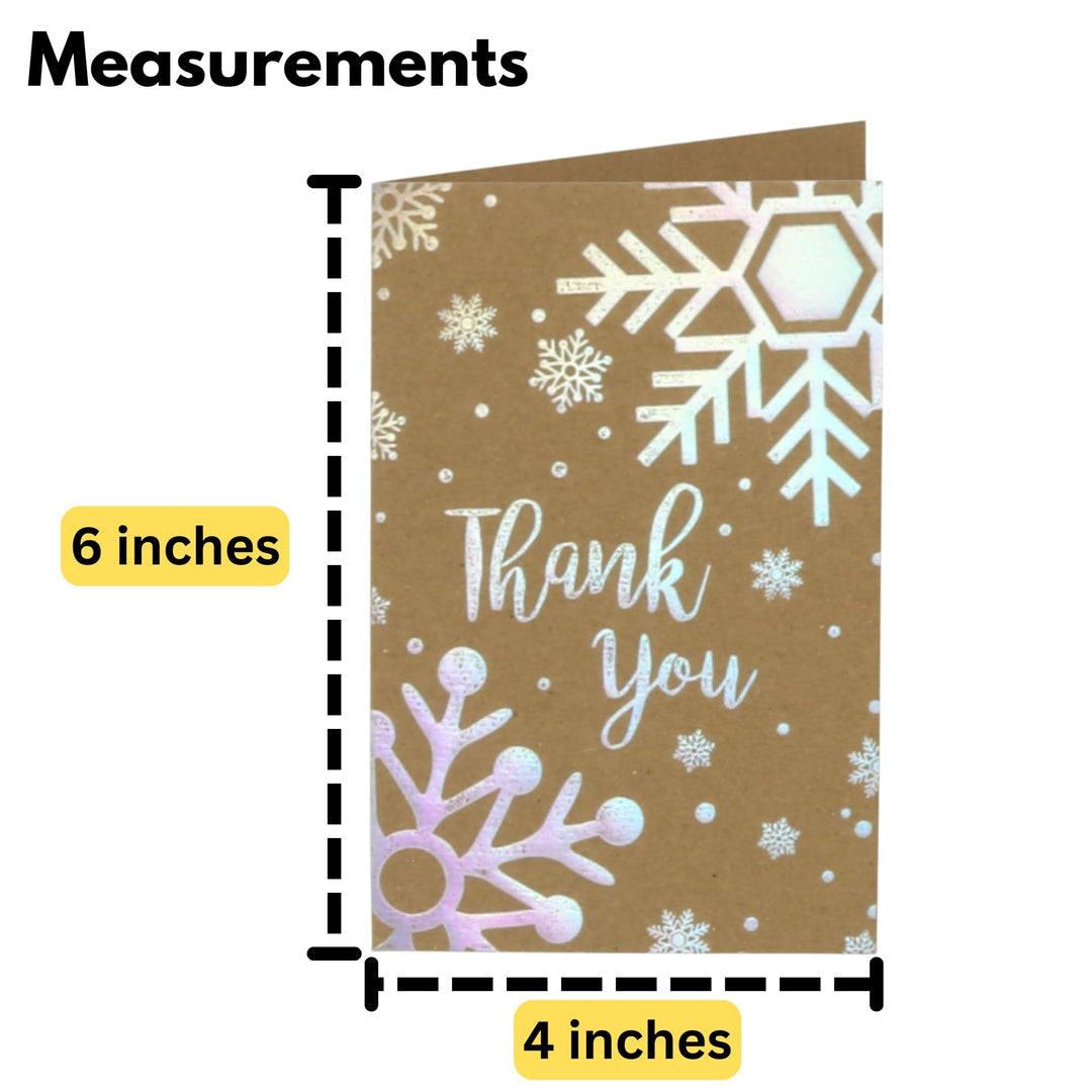 Iconikal Kraft Christmas Thank You Cards with Envelopes