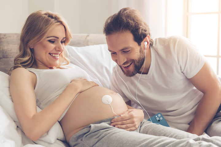Mosalogic Baby Bump Headphone Pregnancy Headphones Belly Speaker Play Music Voice Story for Baby in The Womb Pregnancy Gift for Mom to Be