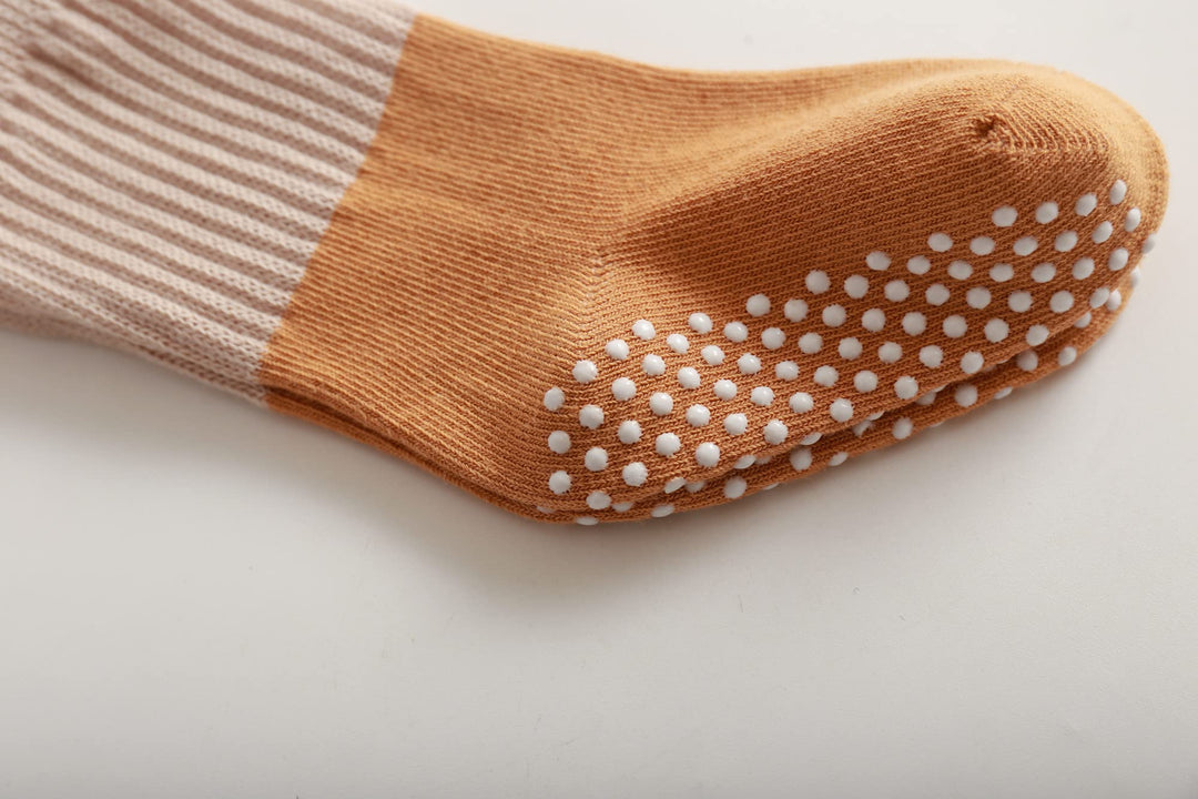 Toddler Baby Girls Boys Socks - Cotton Crew Socks for Baby Gifts Pack Cotton Rich Knee-high Socks set (Red grey 8 Pairs, 1-3T)