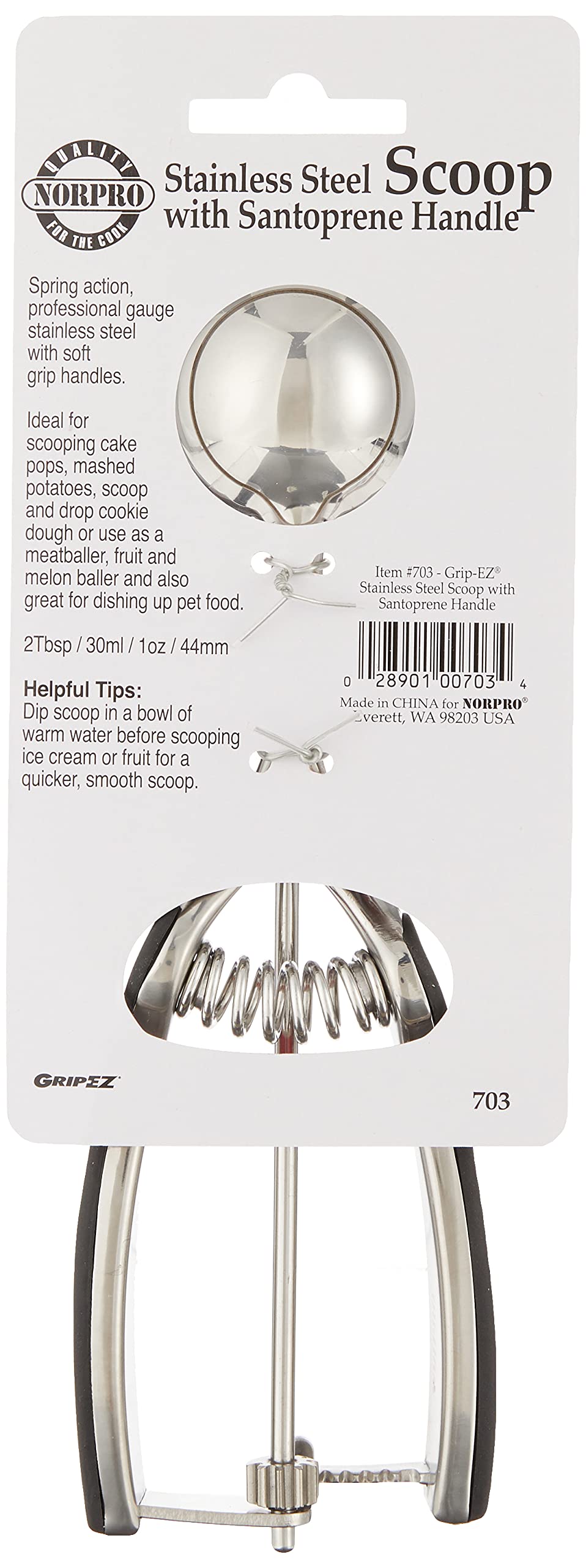 Norpro Grip-EZ 2-Tablespoon Stainless Scoop